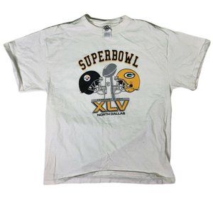 NFL Super Bowl XLV Shirt 45 Packers Steelers
